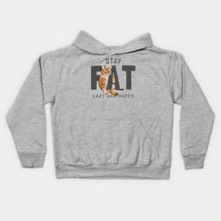 Fat Funny Cat Cartoon Kids Hoodie